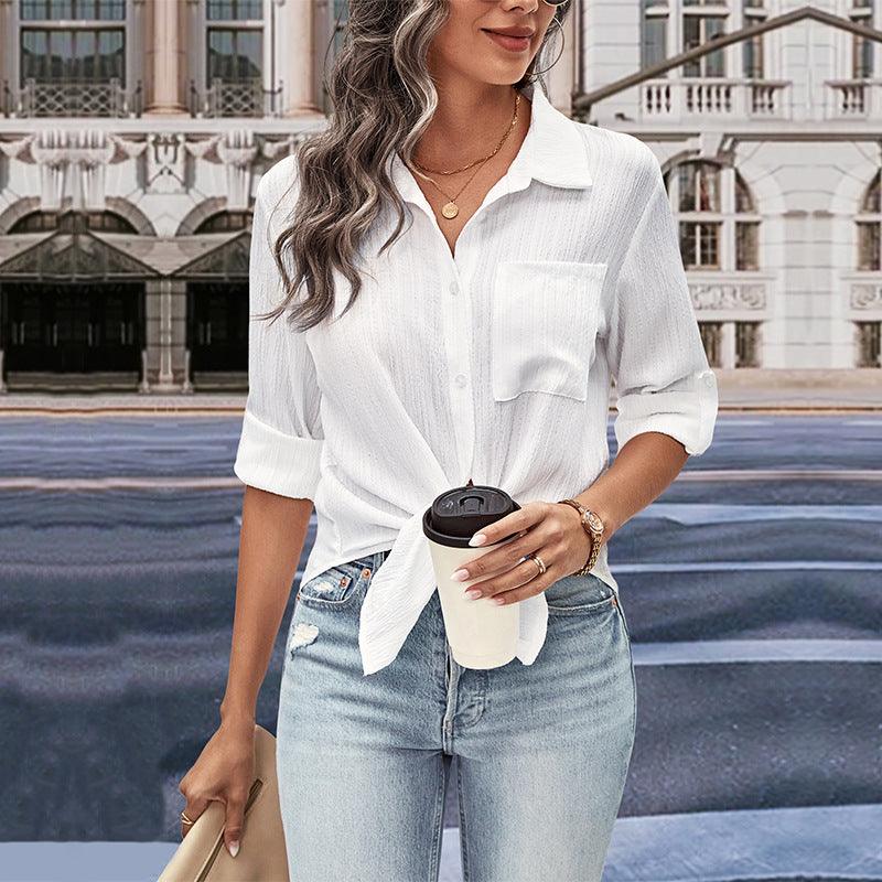 Women's Long-sleeved Polyester Shirt - Trendha