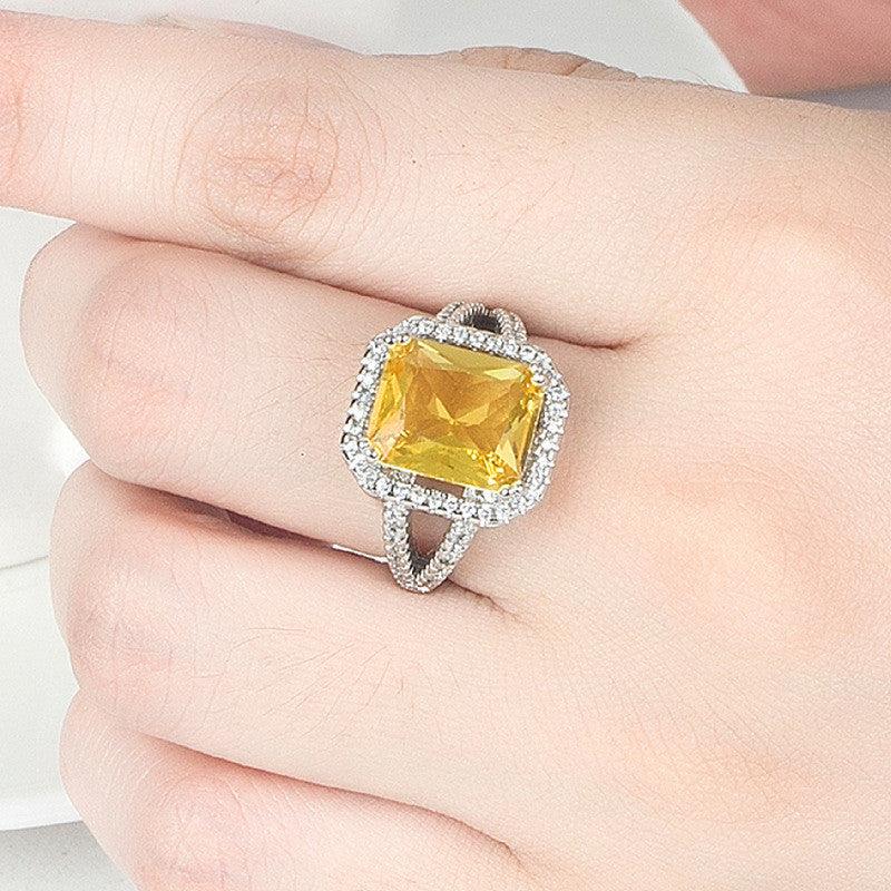 Women's Ocean Heart Love Crystal Ring - Trendha