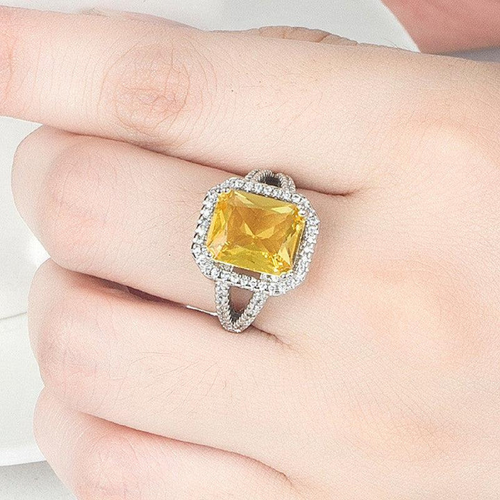 Women's Ocean Heart Love Crystal Ring - Trendha