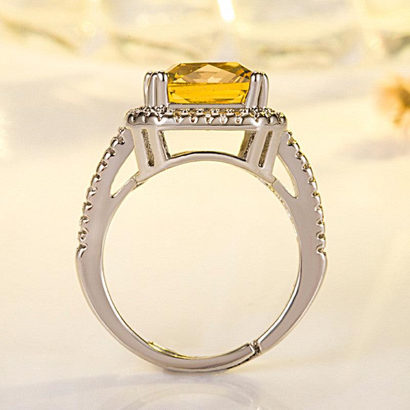 Women's Ocean Heart Love Crystal Ring - Trendha