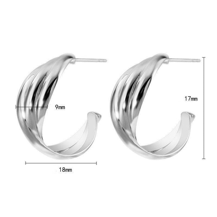 Women's Premium Niche Design Sterling Silver Stud Earrings - Trendha