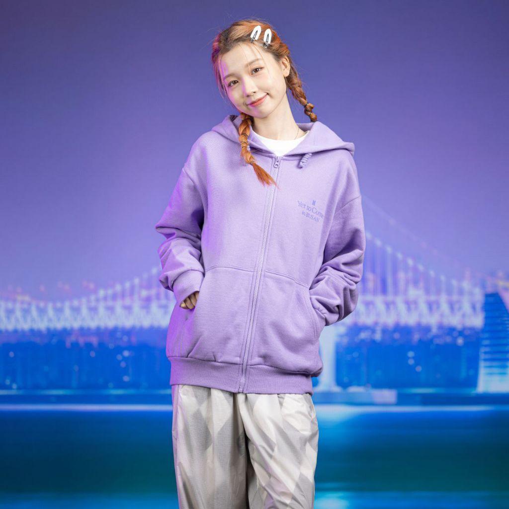Women's Purple Zip Sweater Hoodie