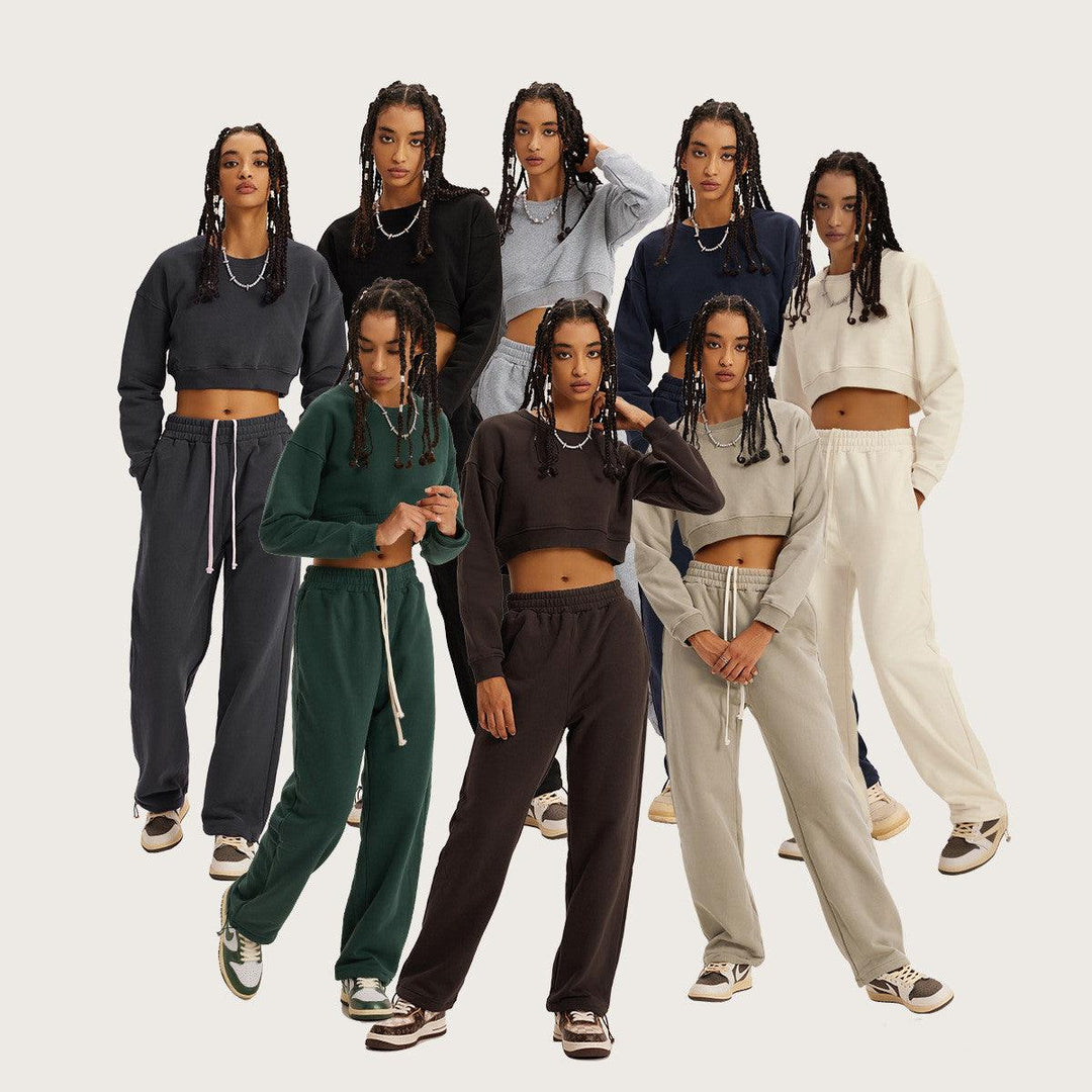 Women's Retro Cropped Navel Hot Girl Short Sweatshirt - Trendha