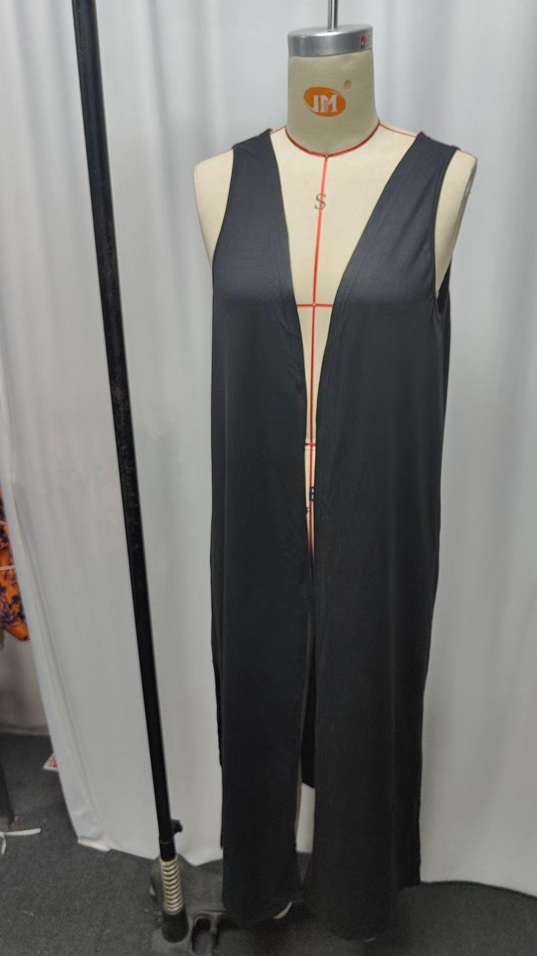 Women's Solid Color Sleeveless Cardigan - Trendha