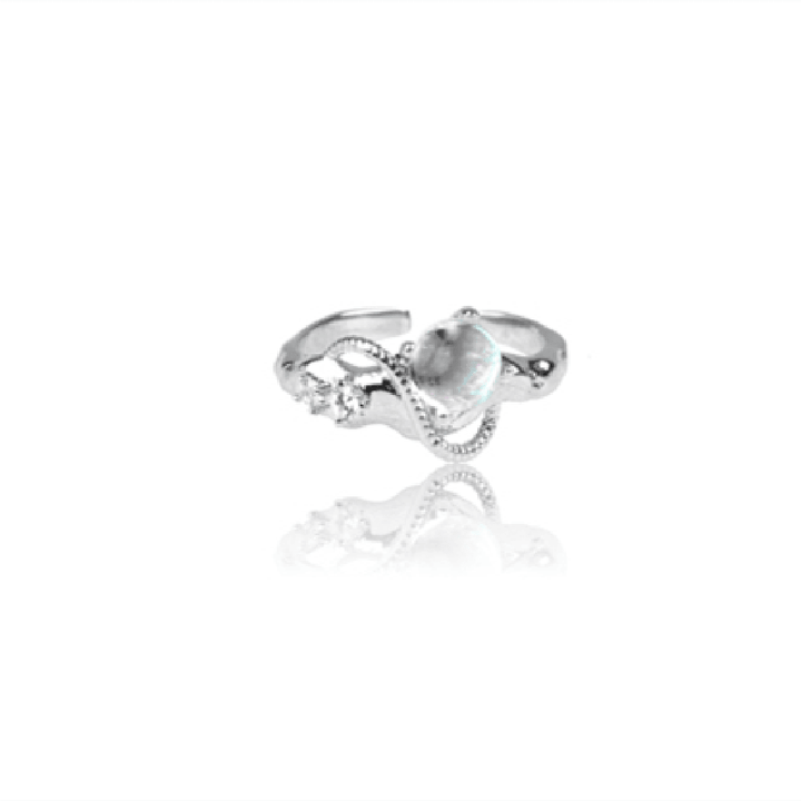 Women's Sterling Silver Moonstone Ring - Trendha