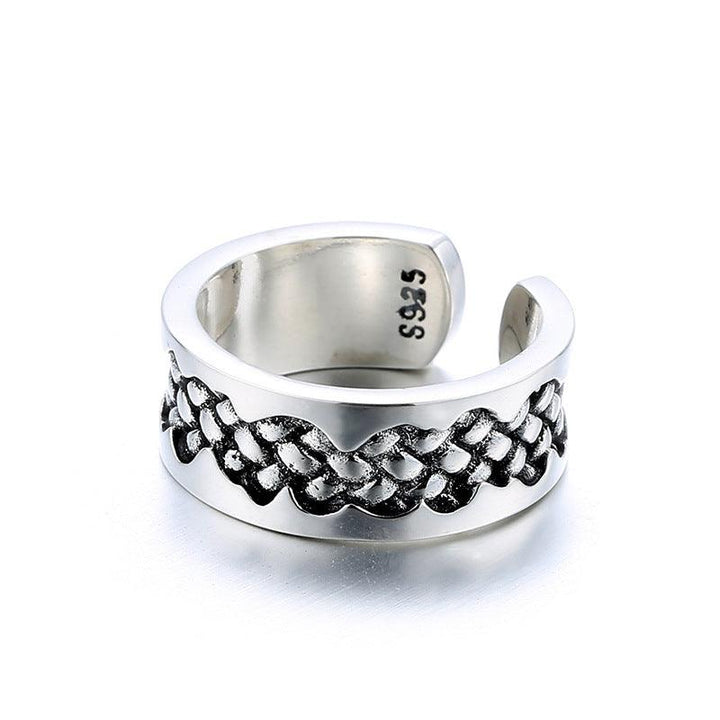 Women's Vintage Sterling Silver Chain Ring - Trendha