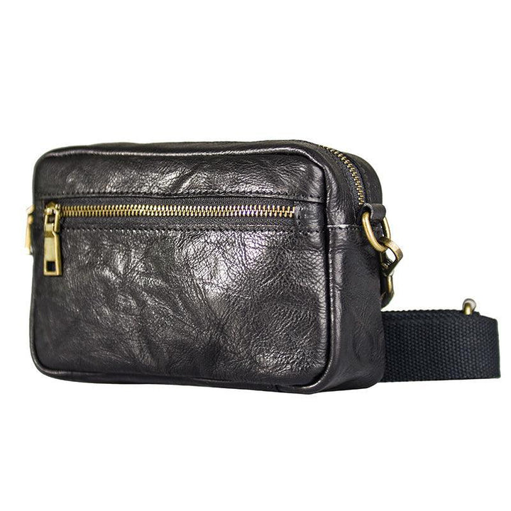 Young Men's Handmade Genuine Leather Crossbody Bag - Trendha