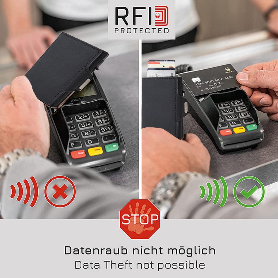 Zip Coin Clip Carbon Fiber Metal Card Holder - Trendha