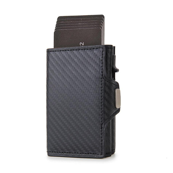Zip Coin Clip Carbon Fiber Metal Card Holder - Trendha