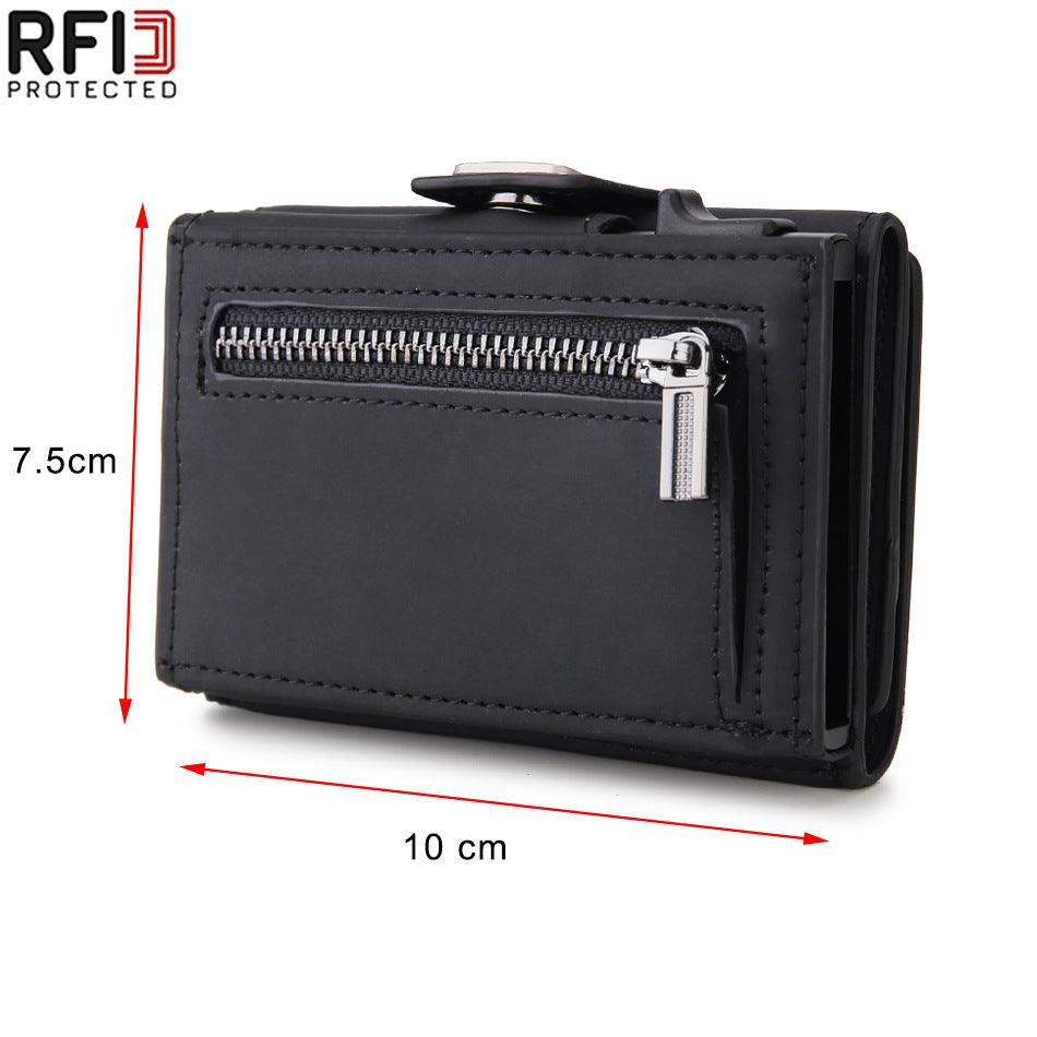 Zip Coin Clip Carbon Fiber Metal Card Holder - Trendha