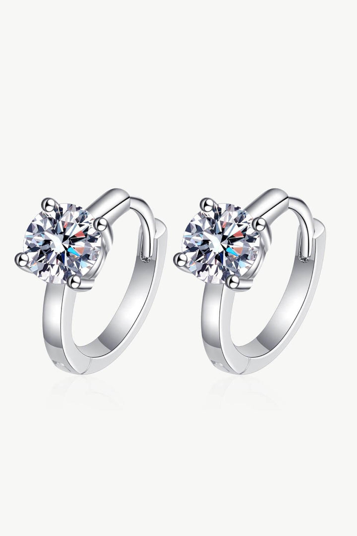 Moissanite Huggie Earrings - Trendha
