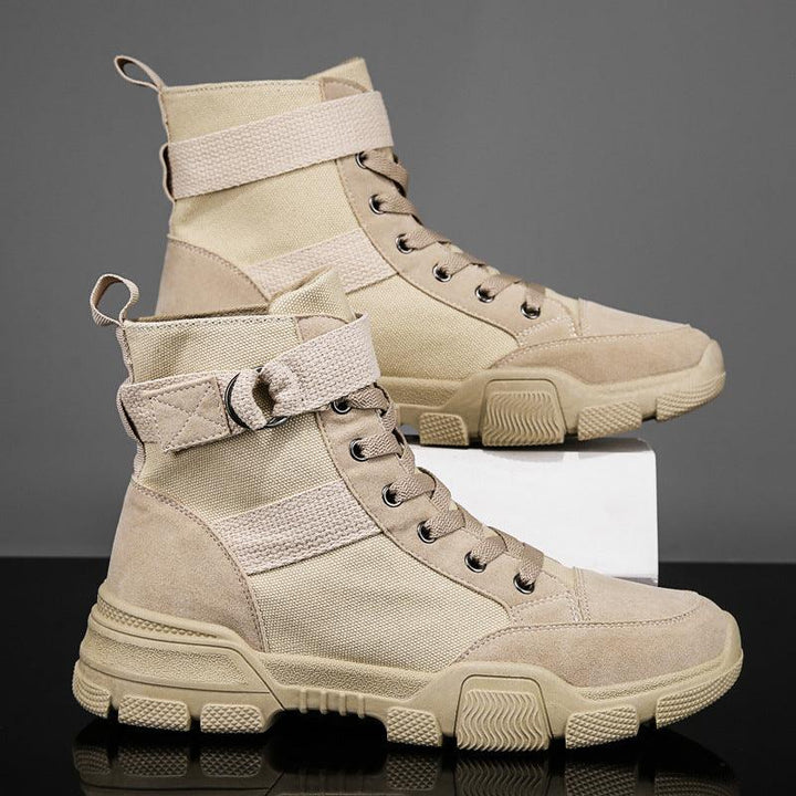 Men's Martin Boots Canvas Workwear High-Top Shoes - Trendha