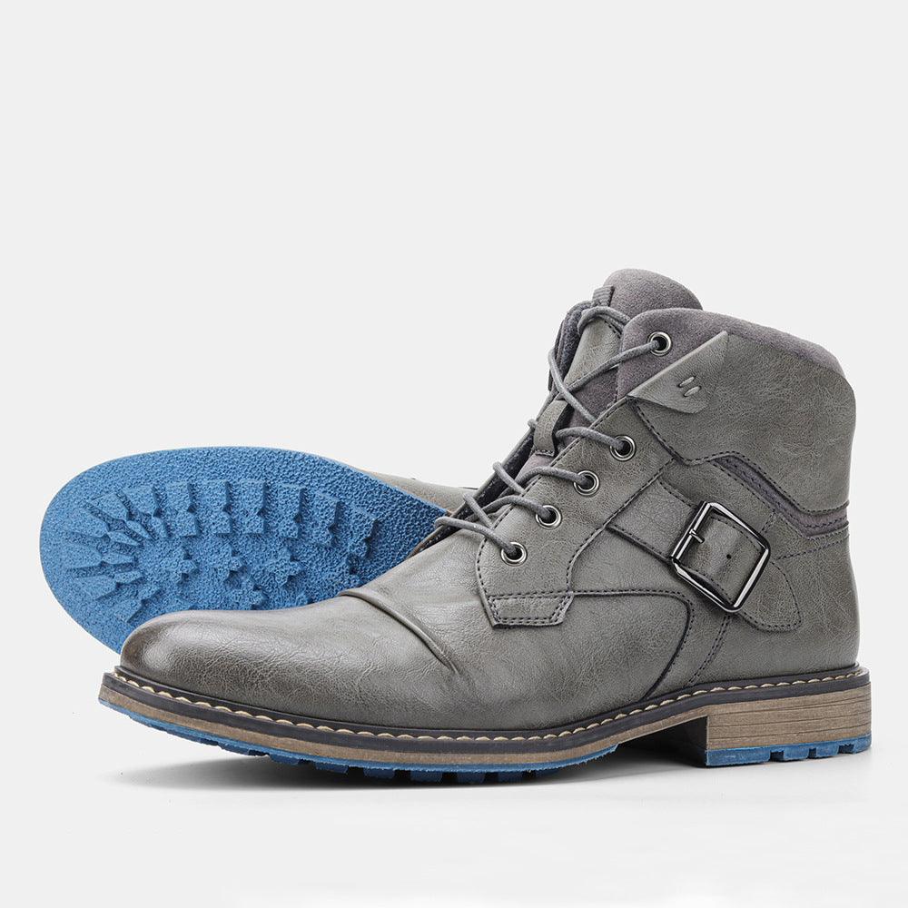 Large Size Men's Leather Boots Single Boots - Trendha