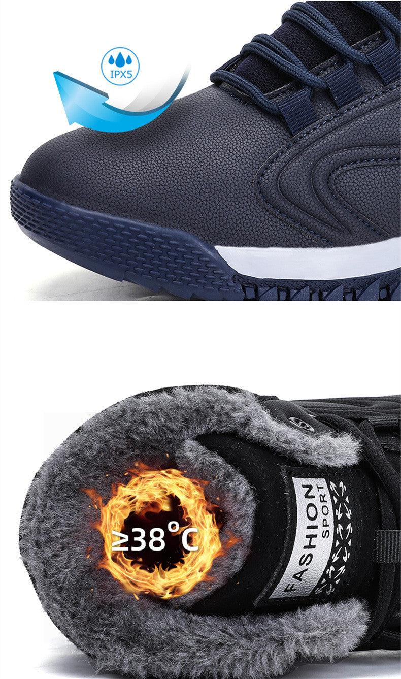 High-top Plus Cashmere Middle-aged And Elderly Walking Shoes - Trendha