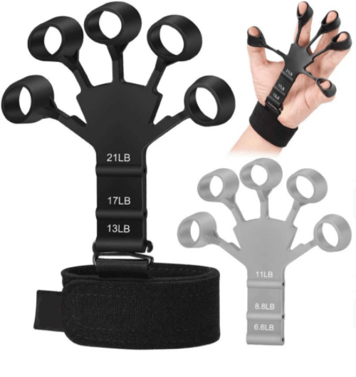 Silicone Grip Device Finger Exercise Stretcher Finger Gripper Strength Trainer Strengthen Rehabilitation Training - Trendha