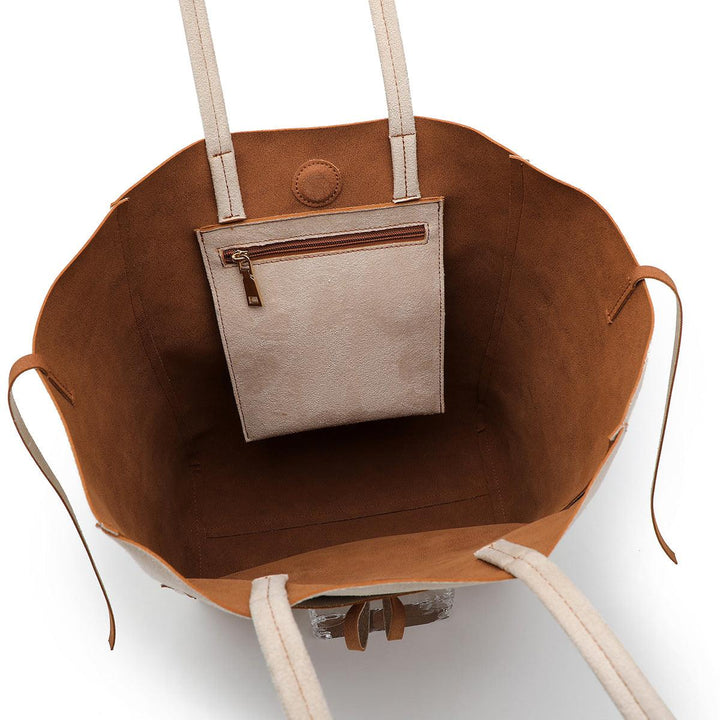 Contrasting Color Large Capacity Shoulder Bag - Trendha