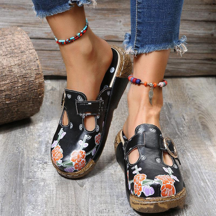 Ethnic Style Plum Blossom Totem Sandals And Slippers - Trendha