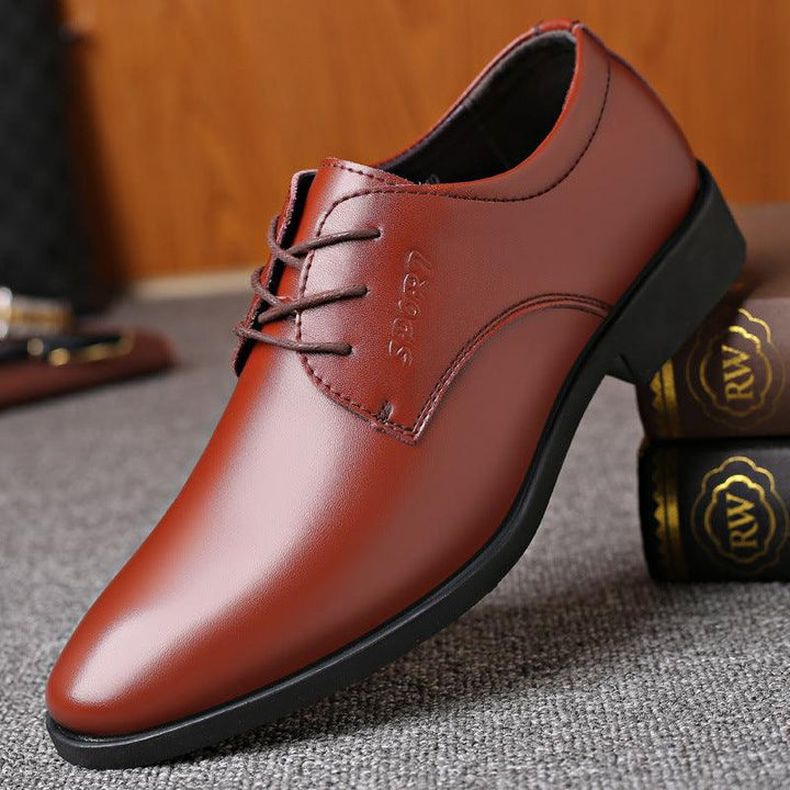 Men's British Korean Style Casual All Match Soft Leather Shoes - Trendha