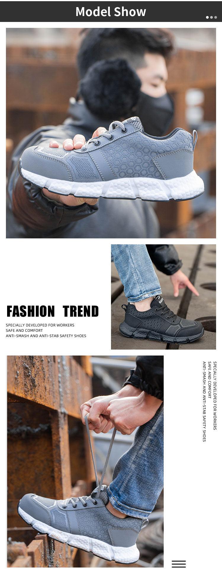 Fashionable Men's Lightweight Breathable Hiking Shoes - Trendha