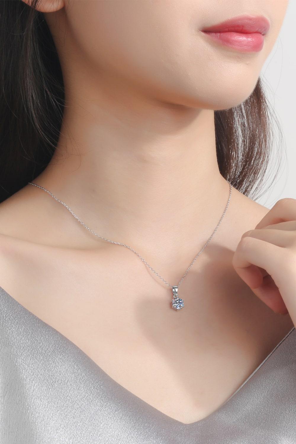 Get What You Need Moissanite Pendant Necklace - Trendha