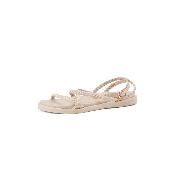 Strap Casual Flat Low Heel Sandals Korean Version - Trendha