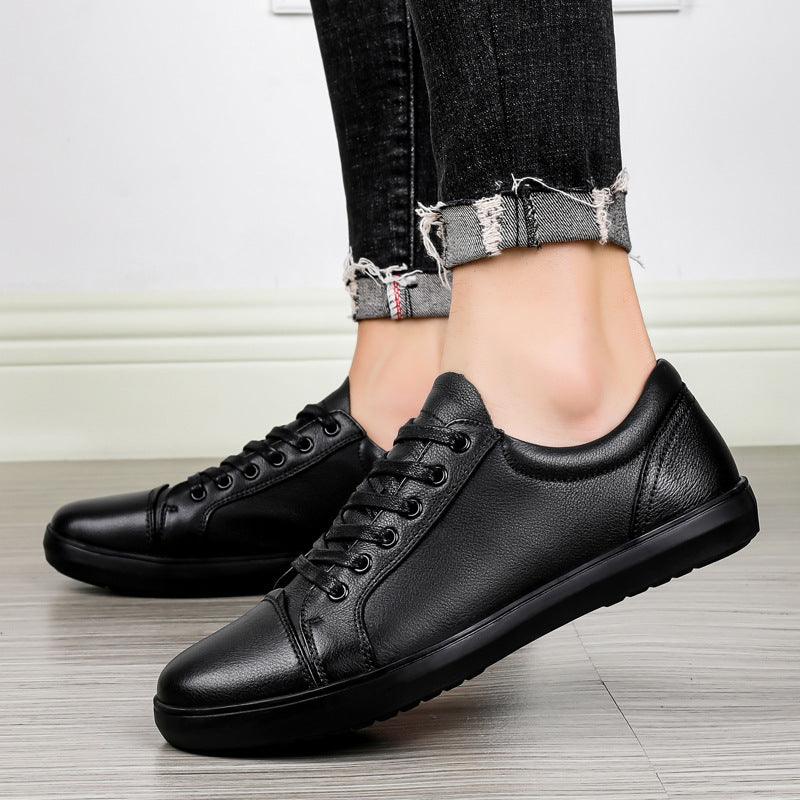 Daily Viscose Shoes Round Toe Solid Color Men's Low-top Casual White Spot Men's Shoes Sneakers - Trendha