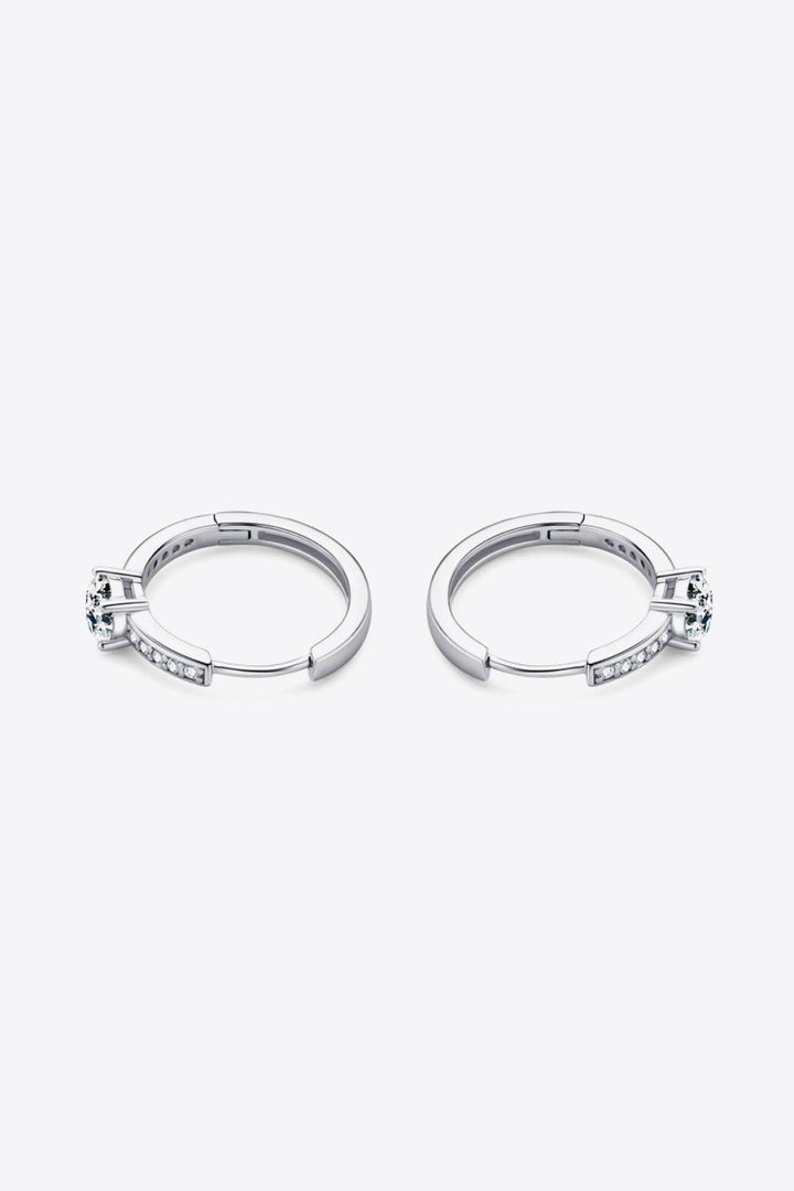 Carry Your Love 1 Carat Moissanite Platinum-Plated Earrings - Trendha