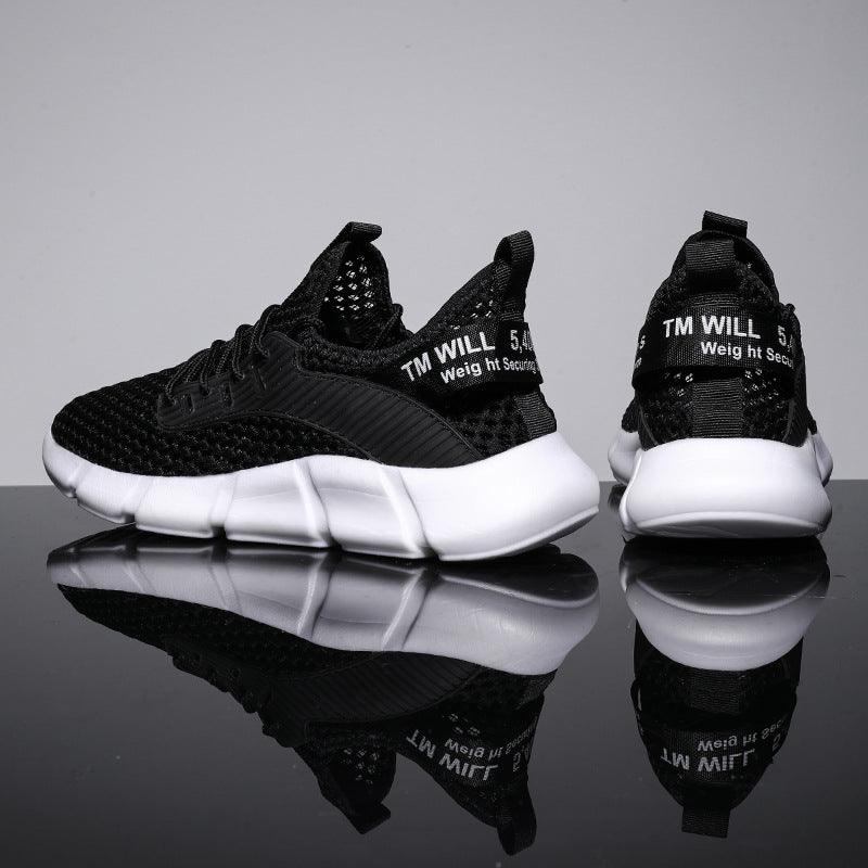 Men's Shoes Hollow Mesh Summer New Sports Shoes Breathable Running Shoes - Trendha