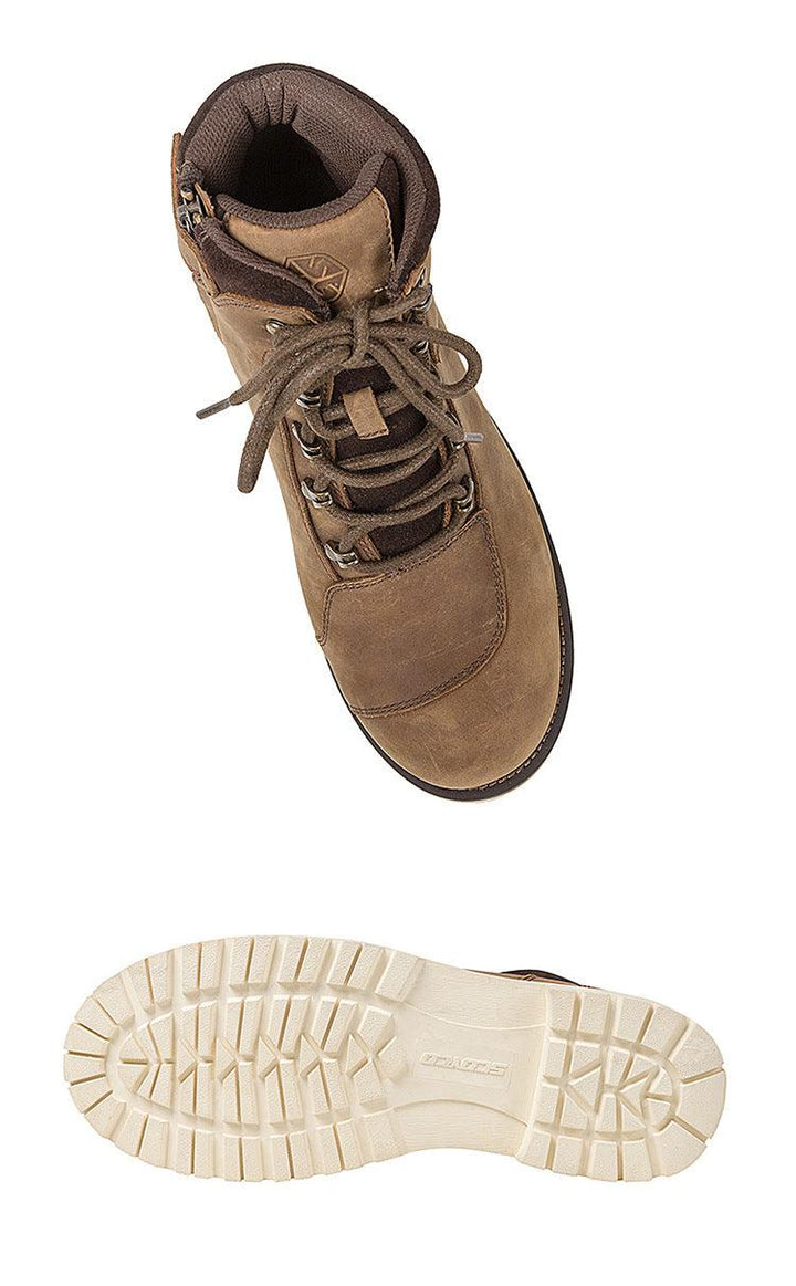 Anti-Drop Protection Retro Motorcycle Cowhide Boots - Trendha