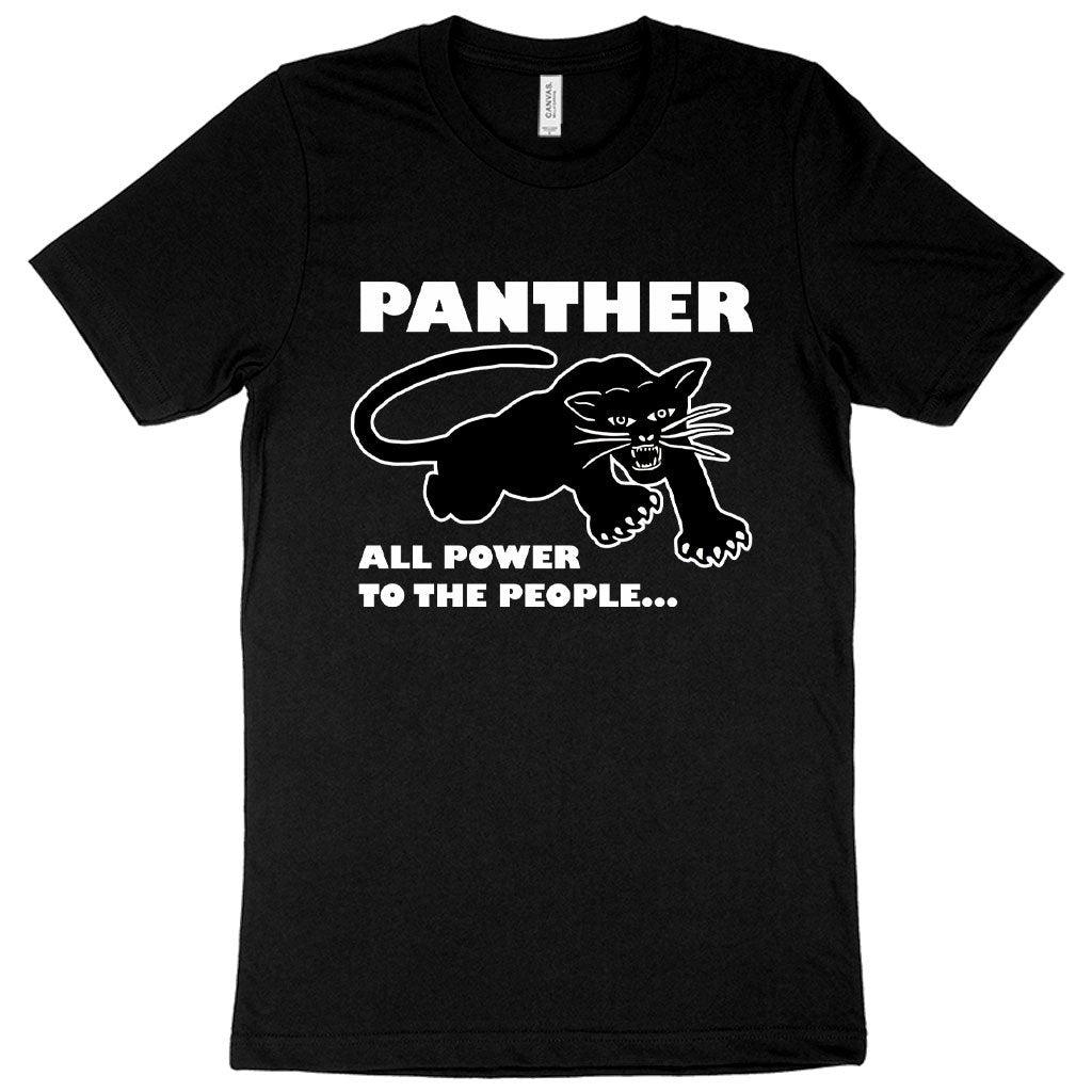 All Power to the People T-Shirt - Black Panther Men's T-Shirt - Panther Graphic Tee Shirt - Trendha
