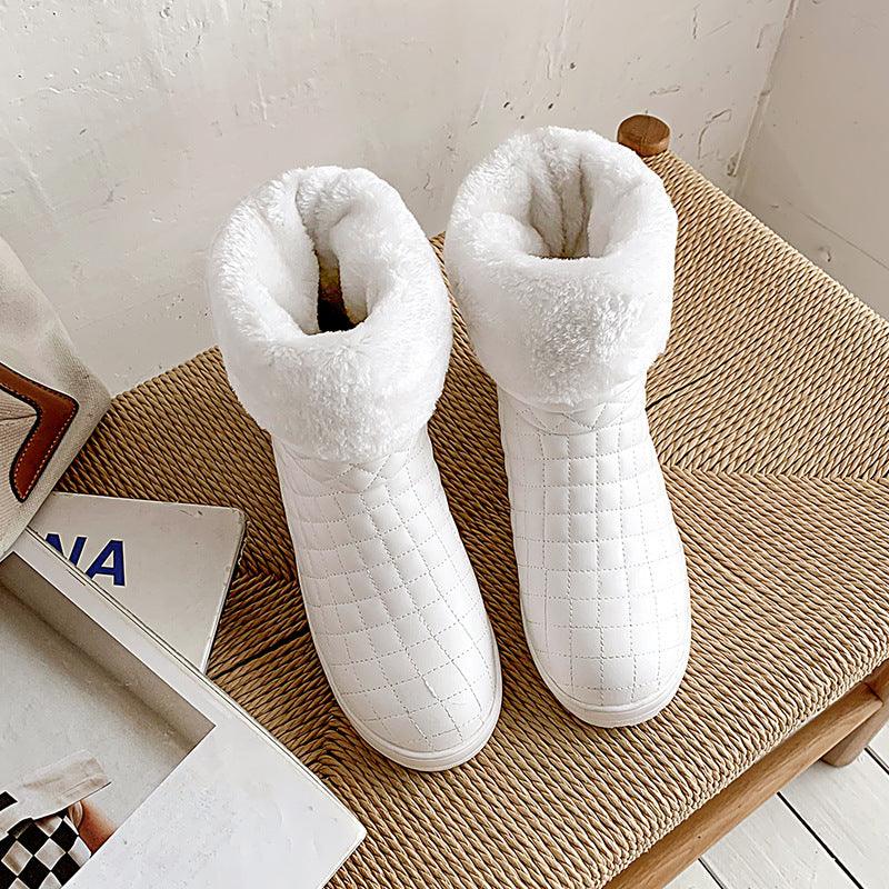 College Style Women's Shoes Size 33-50 Warm Mid-Tube Snow Boots - Trendha