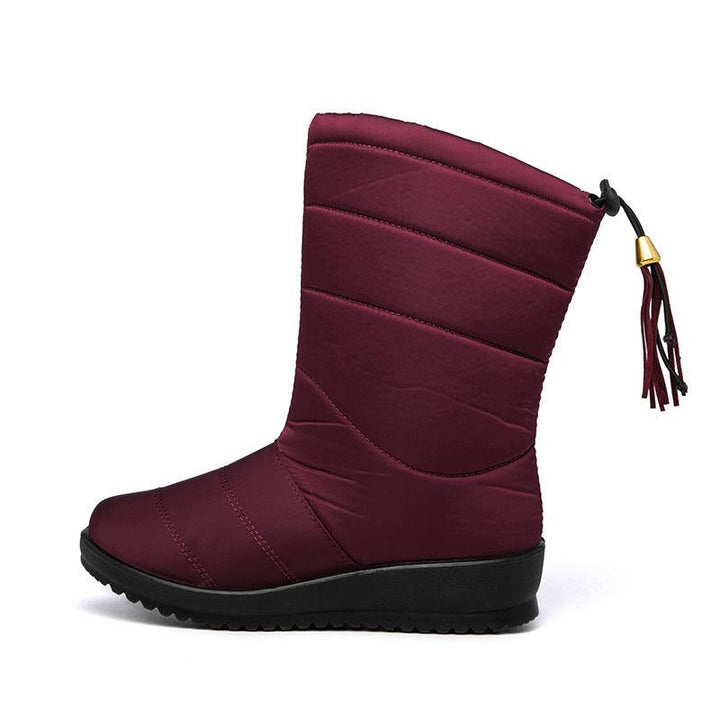 Women's snow boots slope with tassels waterproof and non-slip - Trendha