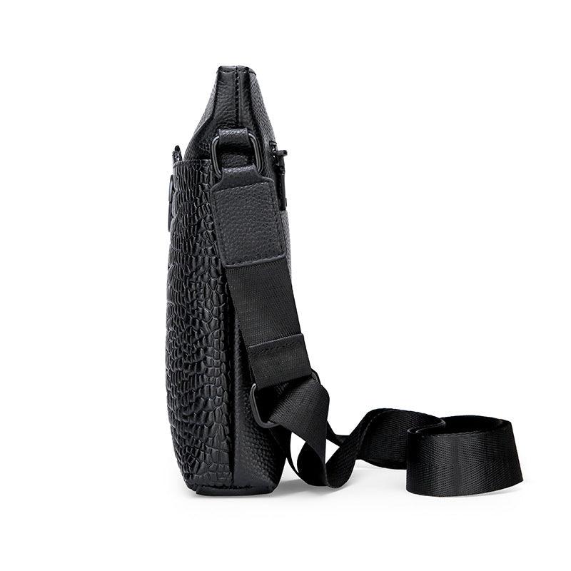 Men's One-shoulder Top Layer Leather Crossbody Bag - Trendha