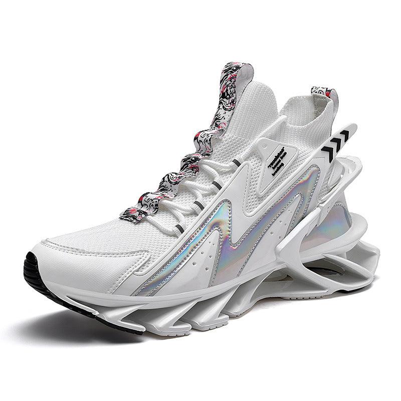 Casual Sports Shoes Breathable Thin Net Shoes Thick-soled Shock Absorption Running - Trendha