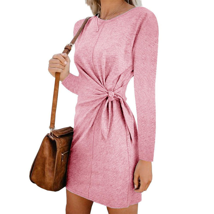 Autumn and winter dress with sleeves - Trendha