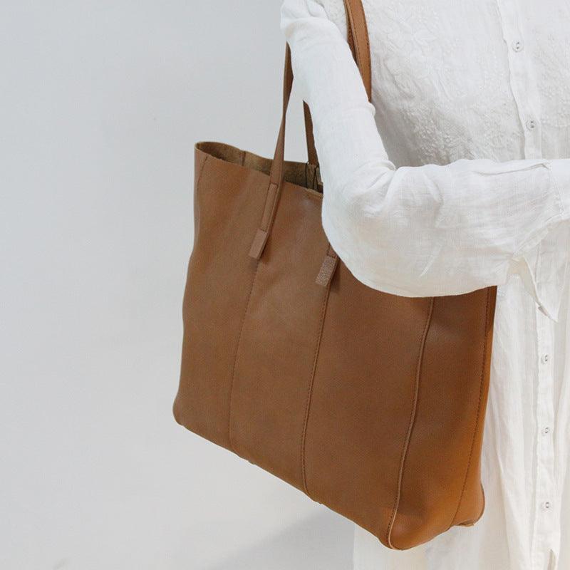 Large-capacity leather handbag - Trendha