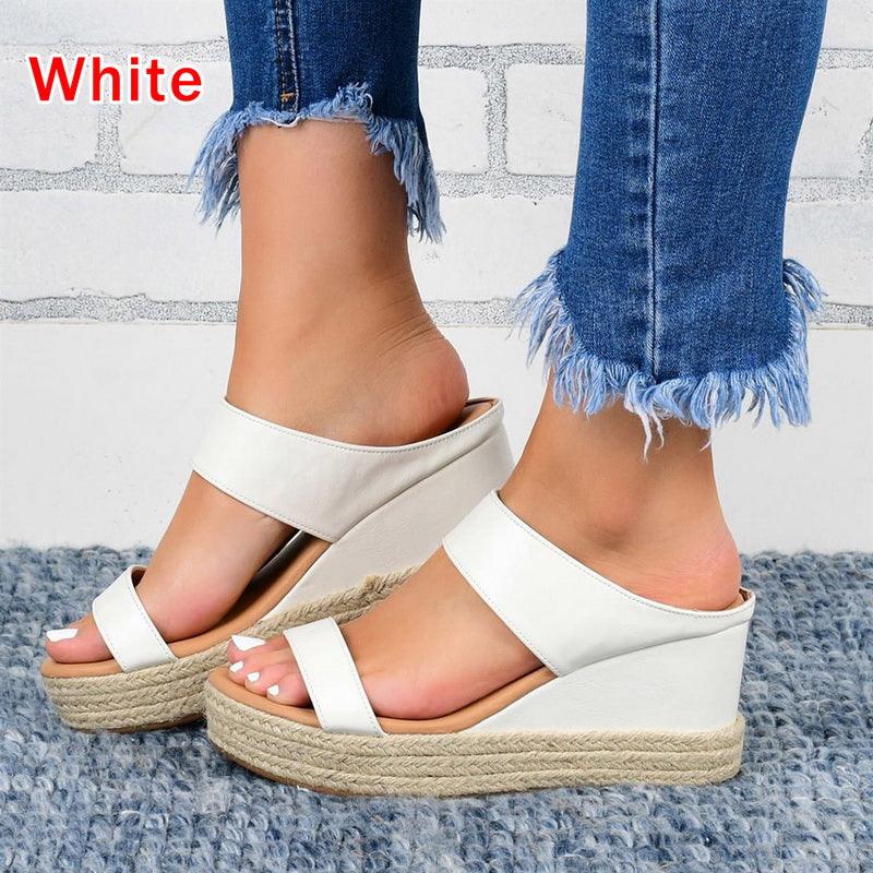 Lady's Sandals with Wedge Heel Twine - European and American Style Fashion Footwear - Trendha
