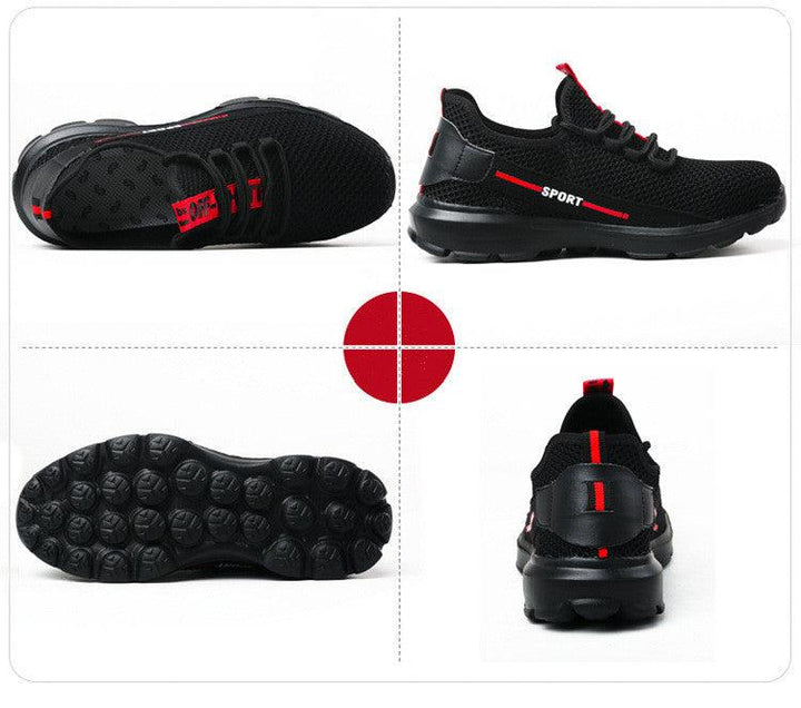 Breathable, Anti-smash And Anti-puncture Lightweight Fly-woven Safety Shoes - Trendha