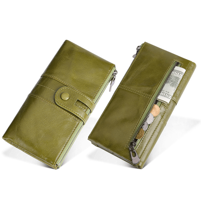 Genuine leather ladies clutch - Trendha