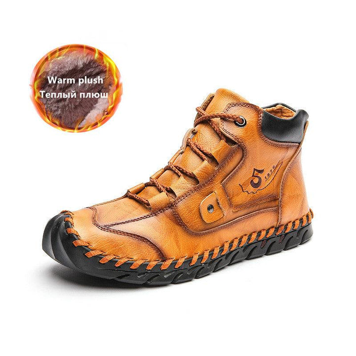 Leather shoes plus size Martin boots - Trendha