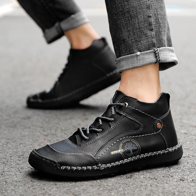 European And American Retro Leather Boots - Trendha