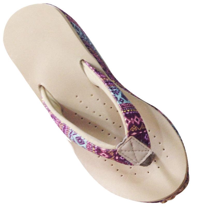 Good for Folk Style Slippers Ms. slope with flip flops female muffin thick bottom slippers factory direct sales - Trendha