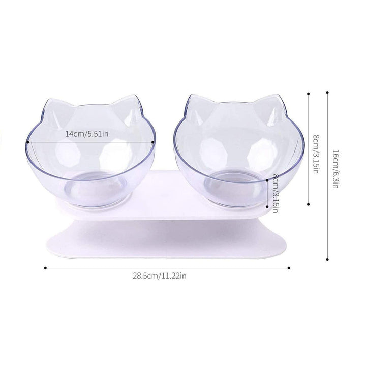 Non-Slip Cat Bowls with Raised Stand - Trendha