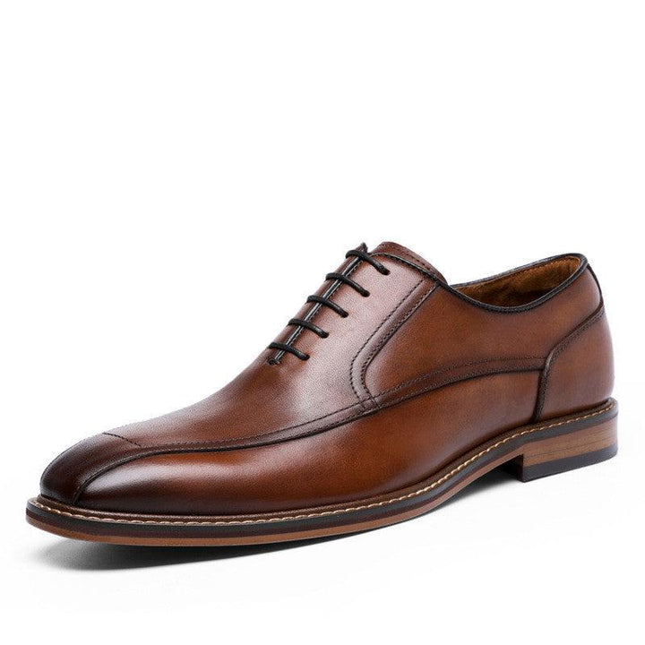 Men's Top Layer Leather Retro Trendy Shoes - Trendha