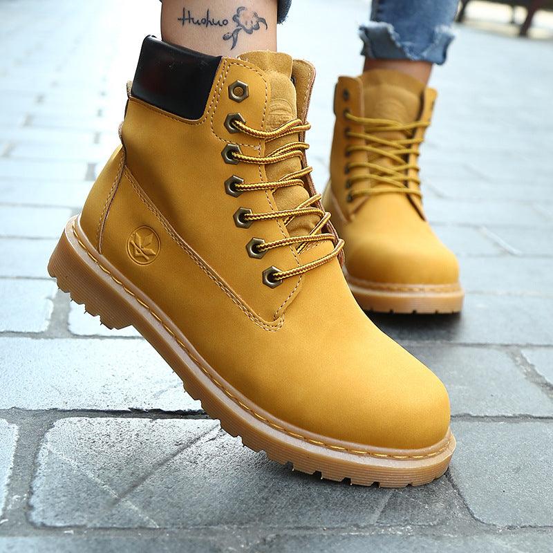 Women's shoes with thick heels and high tops