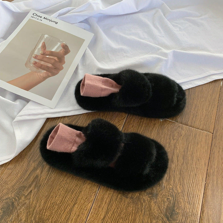 Hairy slippers for women - Trendha