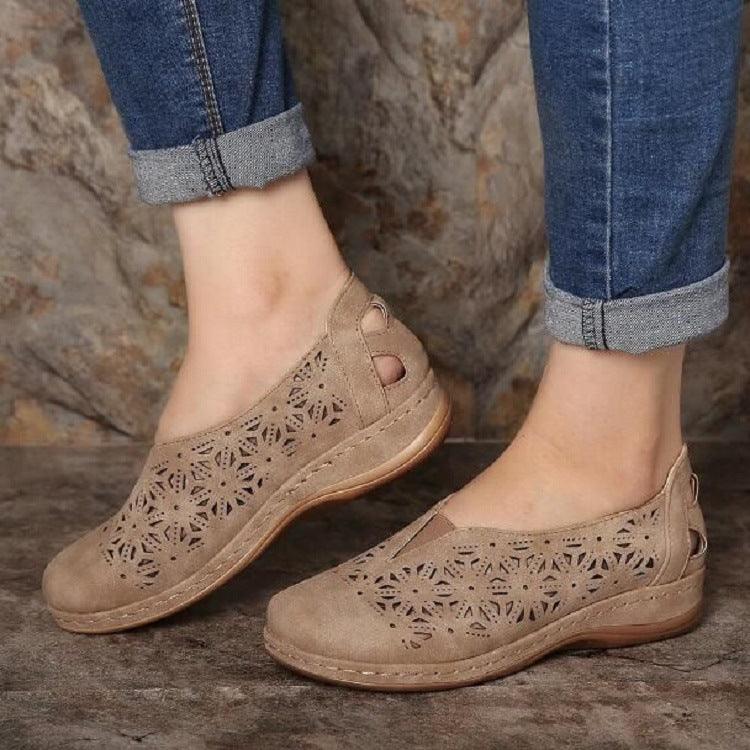 Hollow Wedge Heel Hot Selling Women's Single Shoes - Trendha