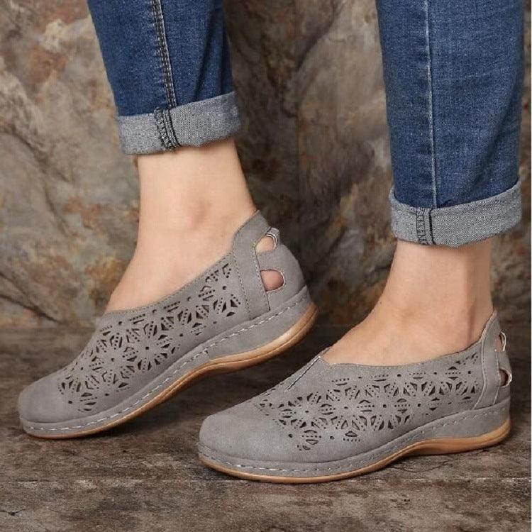 Hollow Wedge Heel Hot Selling Women's Single Shoes - Trendha