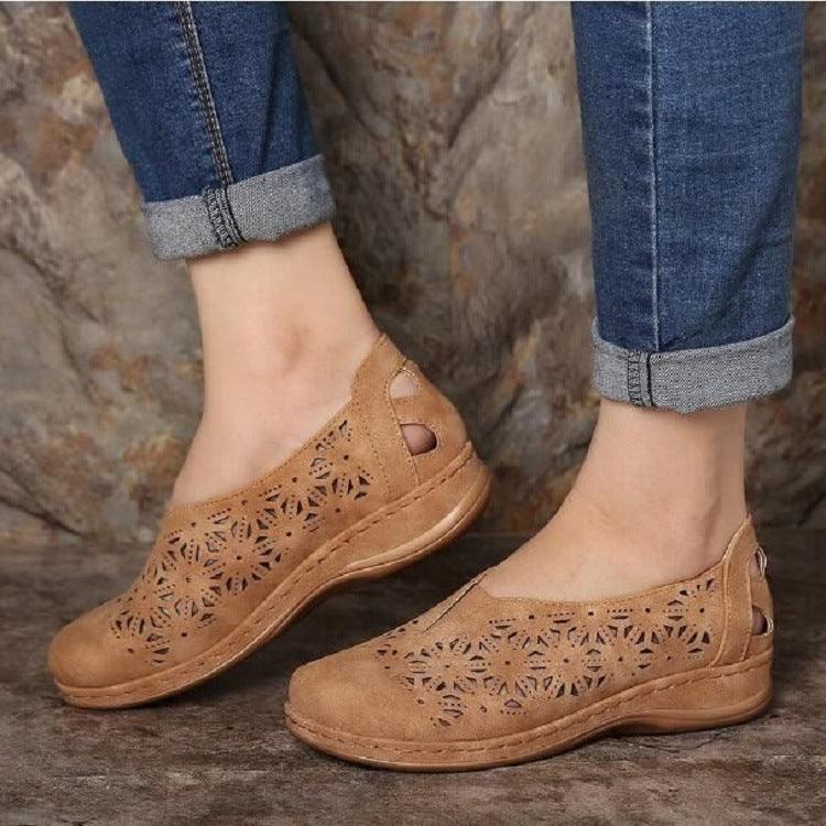 Hollow Wedge Heel Hot Selling Women's Single Shoes - Trendha