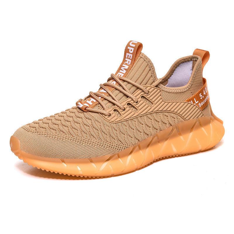 Men's Large Size Flying Woven Sports Running Shoes - Trendha